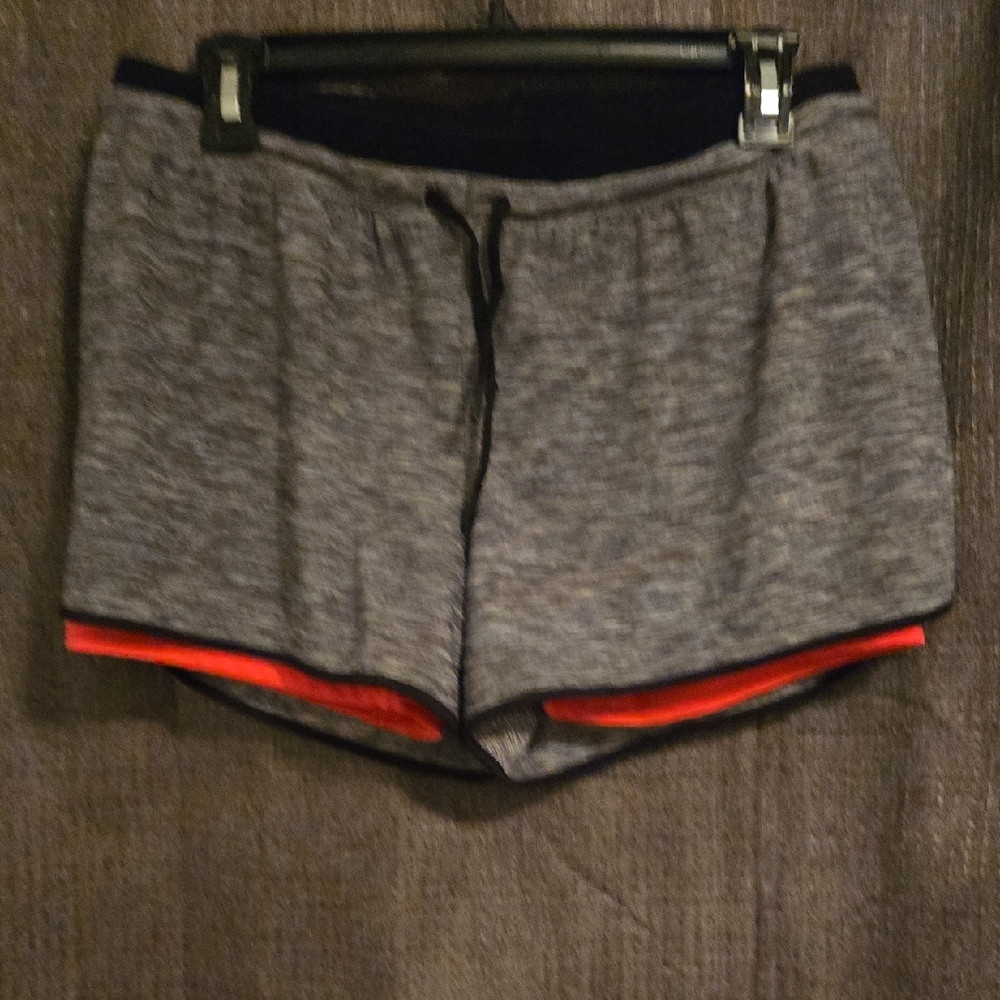 Gray Women's Shorts with Hot Pink Trim